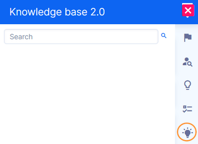 Knowledge base search field